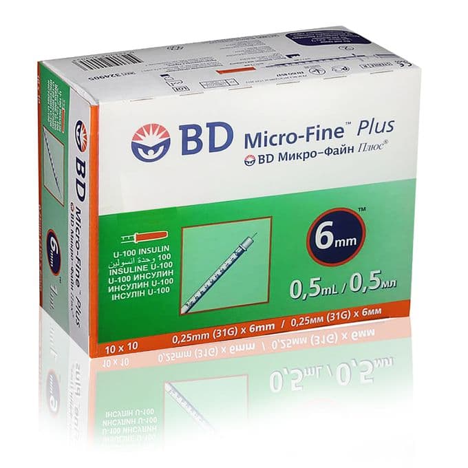 Seringue Micro Fine Plus 6MM 0.5ML