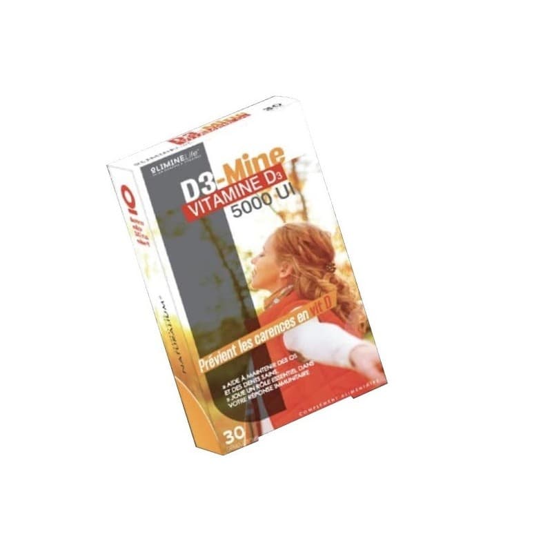 Naturalium D3 MINE 5000 BOITE DE 30 GELULES ou 42+14 gratuits