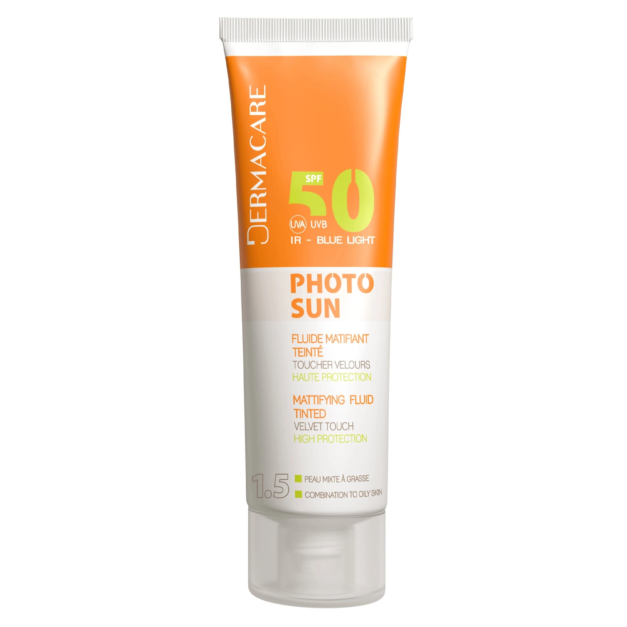 Dermacare Photosun Creme Solaire Teintee 1.5 Peaux Mixtes a Grasses Spf 50