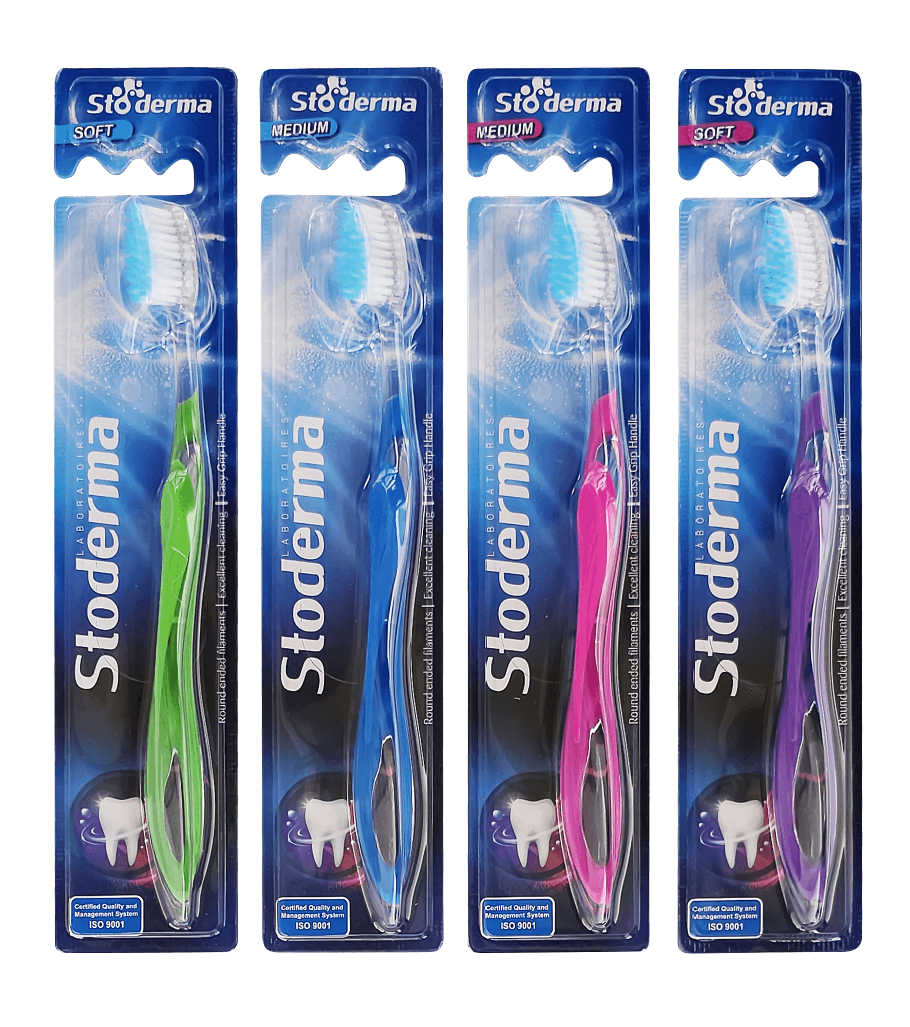 Stoderma Brosse a Dents Moyen Homme Bleu