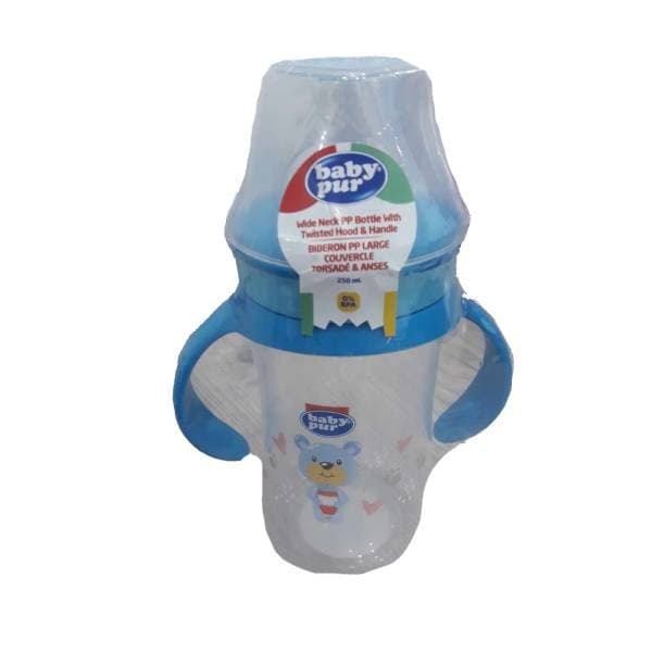 Baby Pur Biberon Large Maxi avec Ance et Couvercle Torsade 360ML 72012