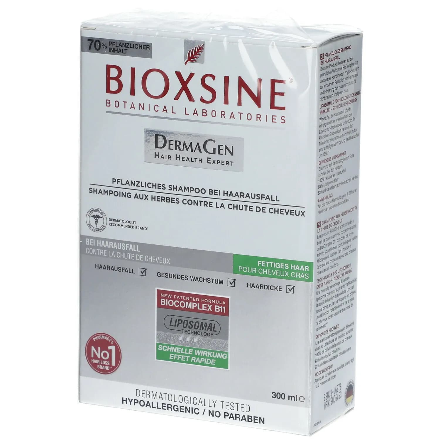 Bioxsine Shampoing Anti Chute Cheveux Gras 300 ML