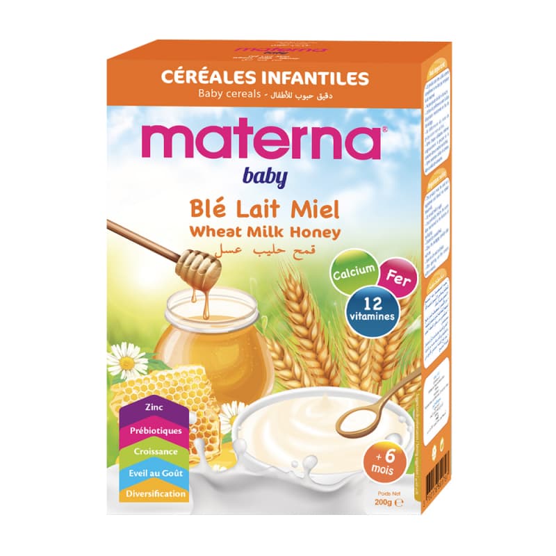 Materna Farine Ble Lait Miel 200GR