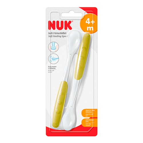 Nuk 2 Cuilleres en Silicone 6M+