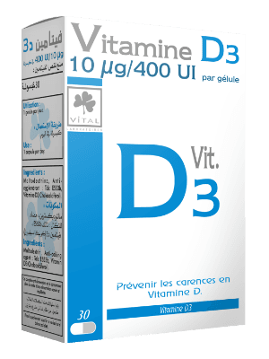 Vital Vitamine D3 BT 30 Gelules