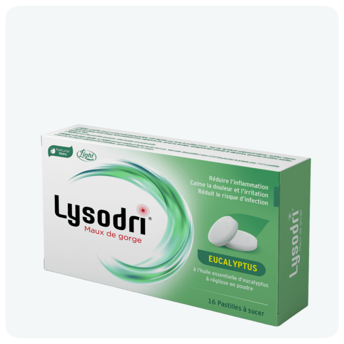 Lysodri Eucalyptus Maux de Gorge 16 Pastilles a Sucer