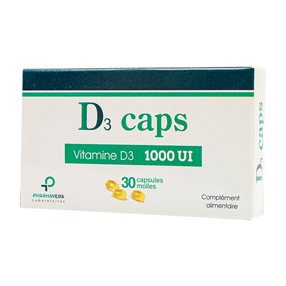 Pharmavera D3 Caps 1000 UI BT 30 Comprimes