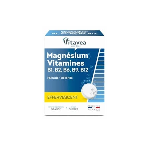 Vitavea Magnesium B1 B2 B6 B9 B12 Effervescent 24 Comprimes