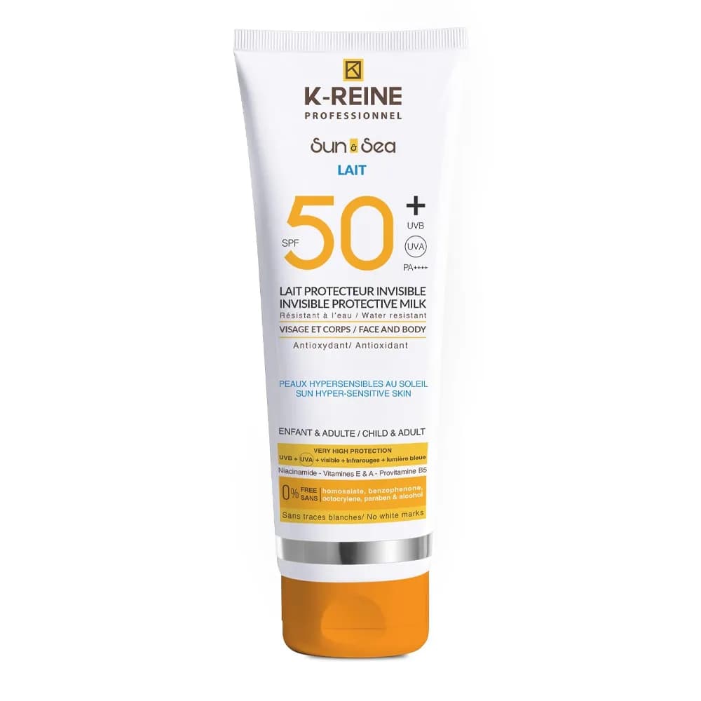 K Reine Lait Protecteur Invisible pour Visage et Corps SPF50+ 250ML