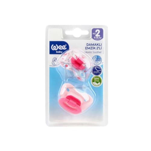 Wee Baby Sucette Lot de 2 Coloree 6-18 Ref 166