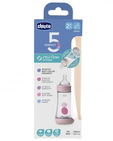 Chicco Biberon Rose Perfect 5 240 ML