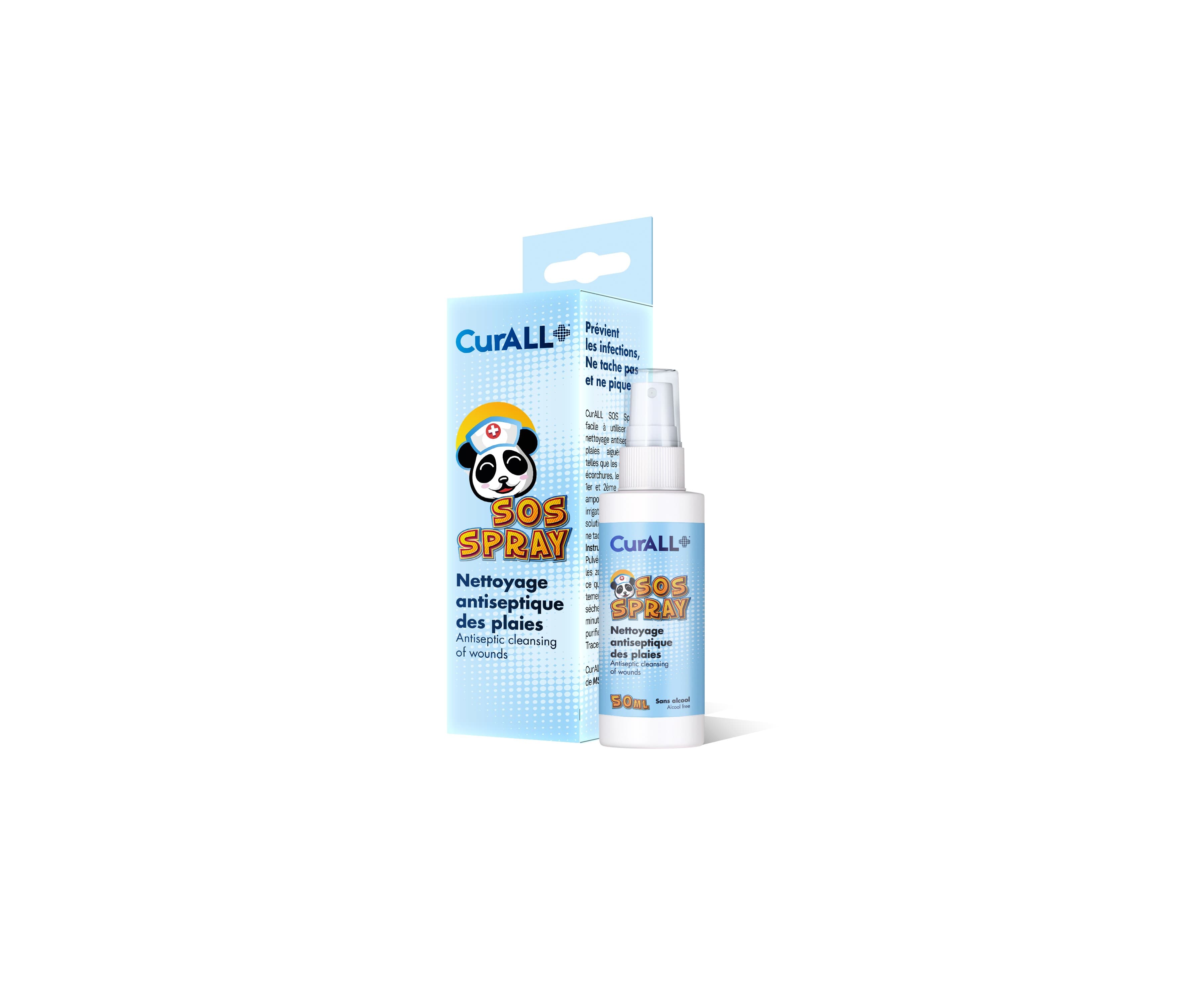 Curall Sos Spray Nettoyage Antiseptique des Plaies 50ML