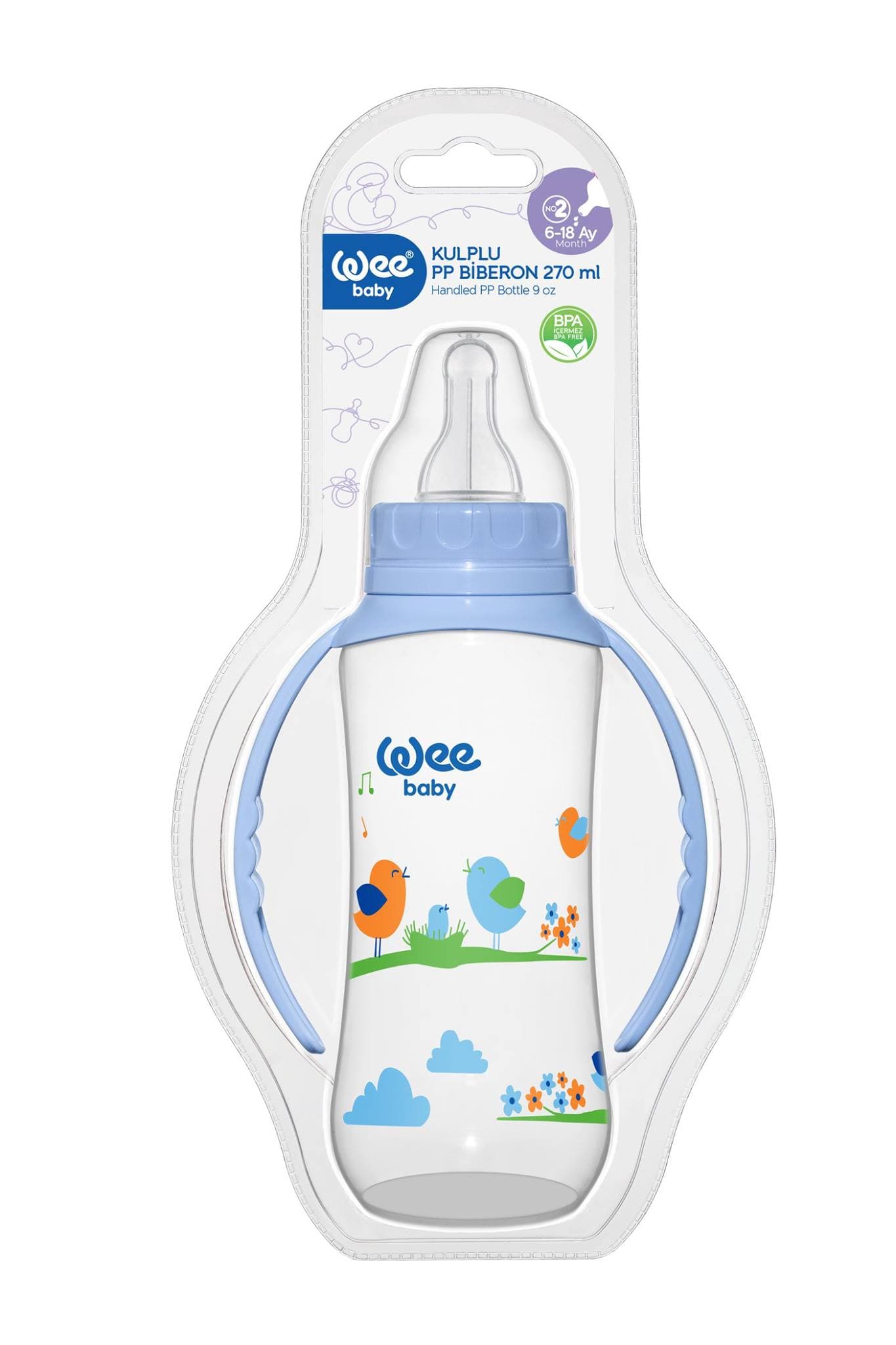 Wee Baby Biberon en Plastique 6-18M 270ML Ref 745