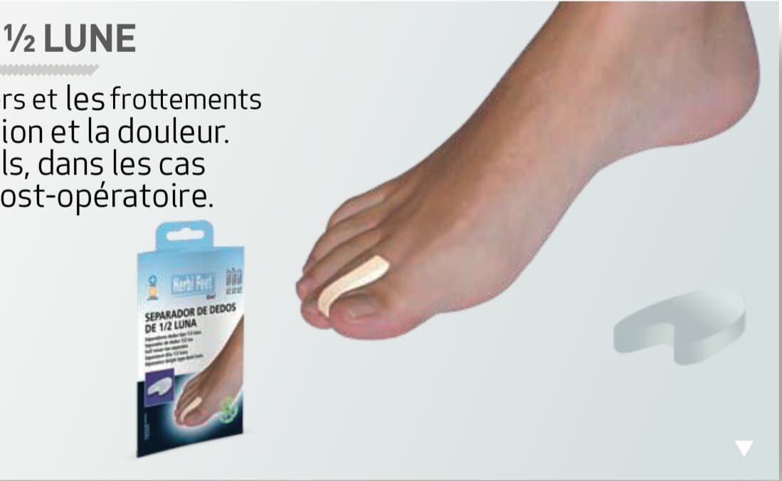 Herbi Feet Separateur Orteils Demi Lune Moyen 6002.6
