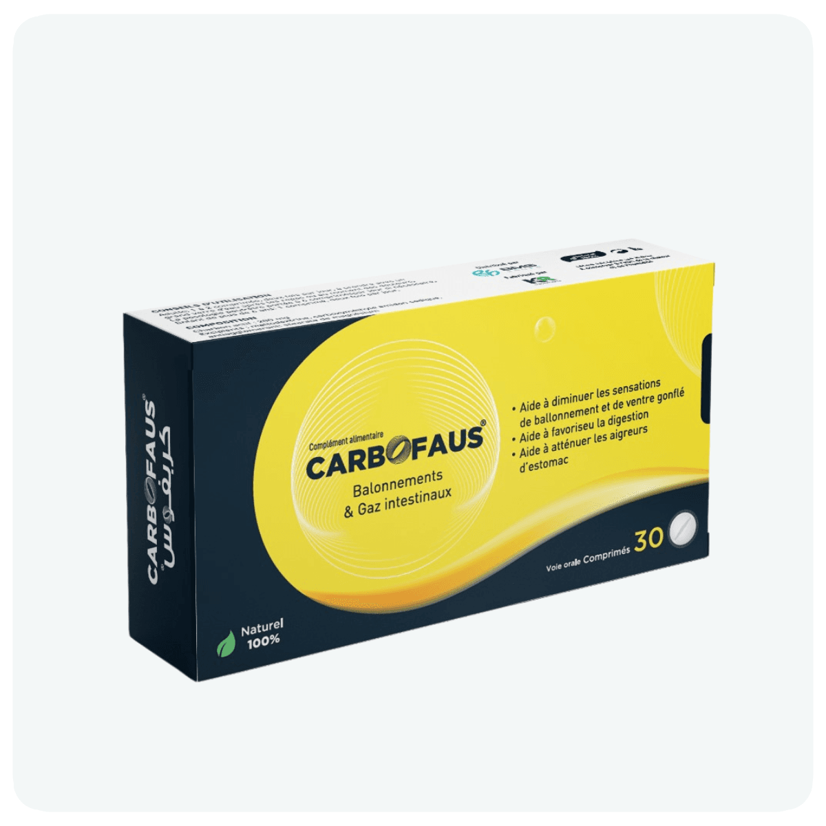 Carbofaus Gaz et Ballonnement 30 Gelules