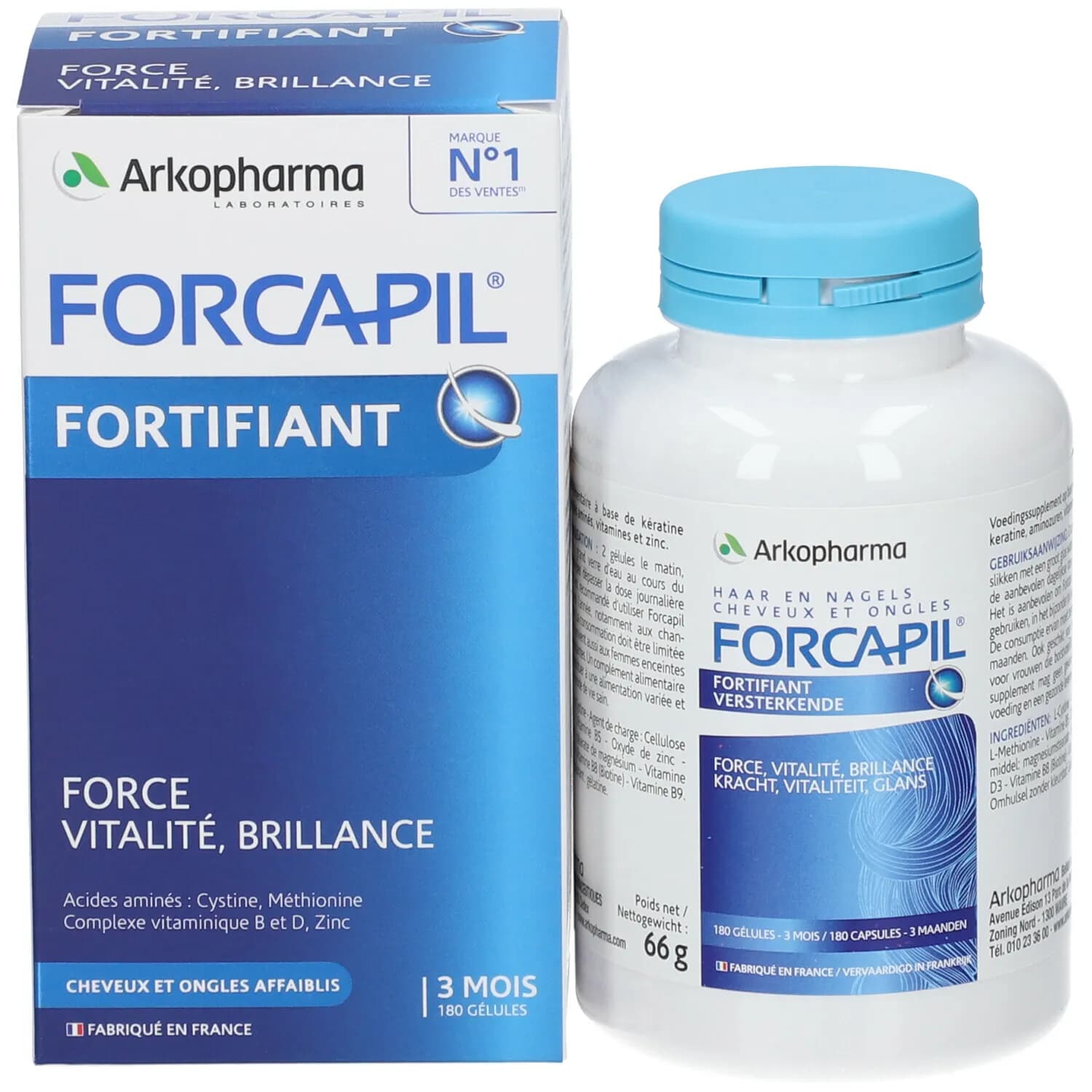 Arkopharma Forcapil Cheveux et Ongles 180 Gelules