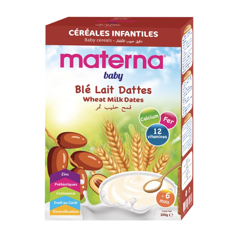 Materna Farine Ble Lait Datte 200GR