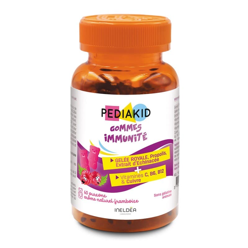 Pediakid Gommies Immunite 60 Gummies Arome Framboise