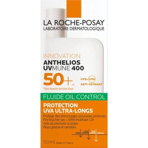 La Roche-Posay ANTHELIOS UVMUNE 400 FLUIDE OIL CONTROL SPF50+ 50ML date 3/27