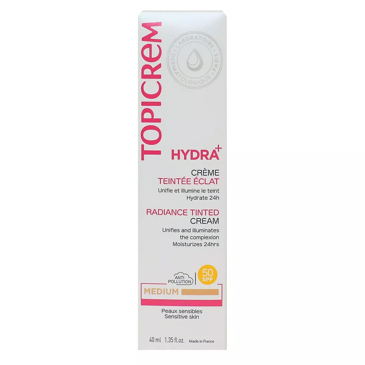 Topicrem Hydra+ Creme Teintee Eclat Medium 40ML