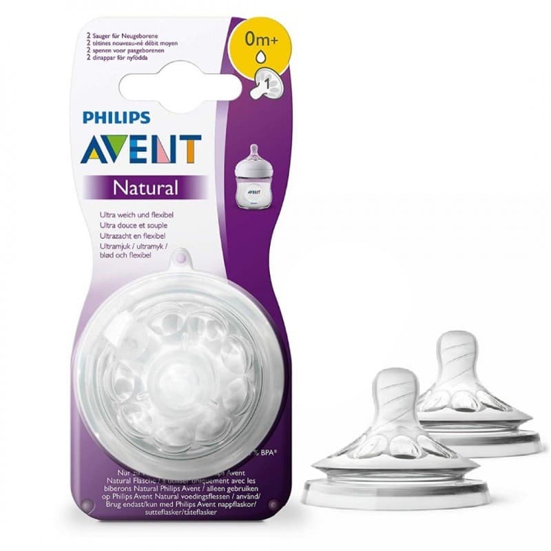 Avent Tetine Natural 0M+ Lot de 2 Scf 041/27