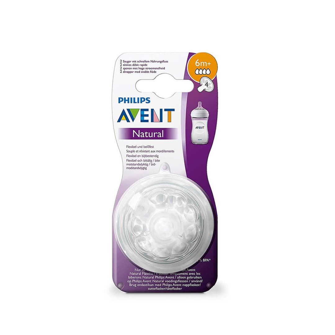 Avent Tetine Natural 6M+ Lot de 2 SCF046/27