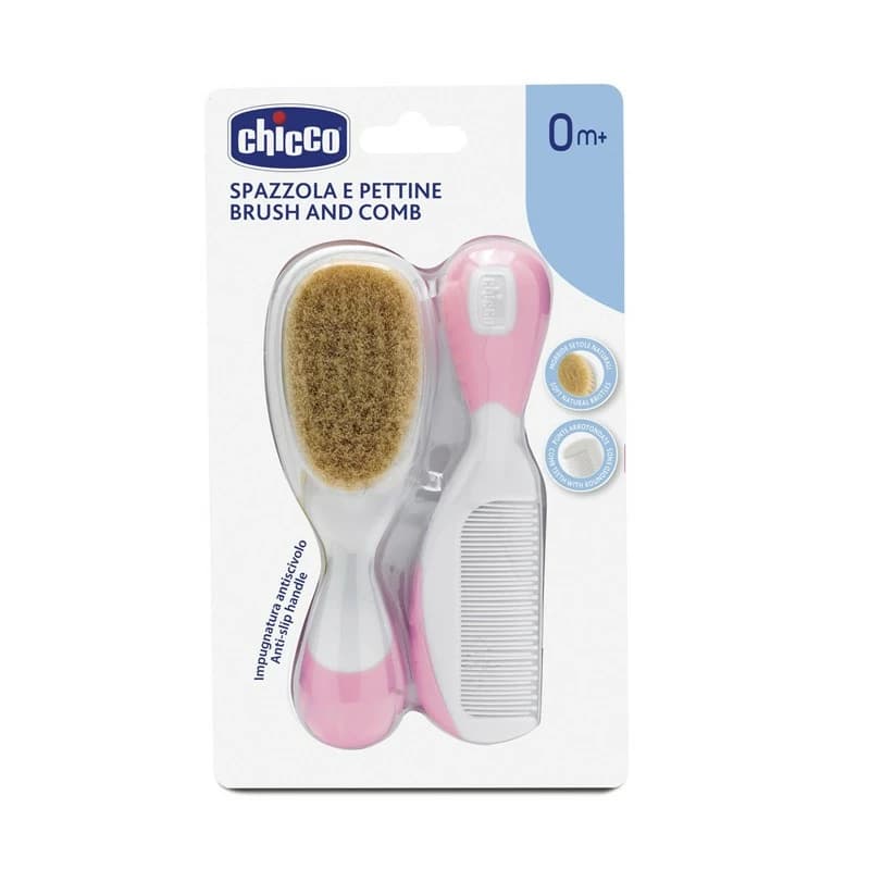 Chicco Brosse et Peigne 0M+ Rose et Bleu