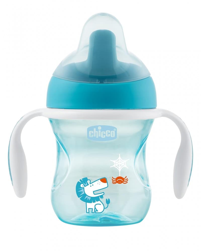 Chicco Tasse Transition Bec Souple Silicone Bleu 6M+