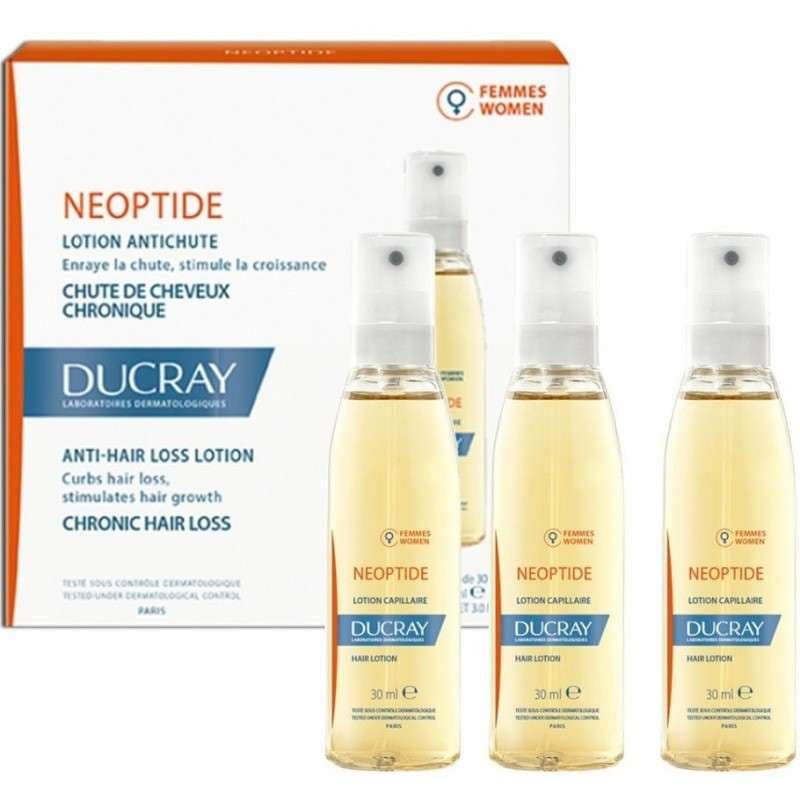 Ducray Neoptide Lotion Antichute Femmes 3 Flacons Spray 30ML