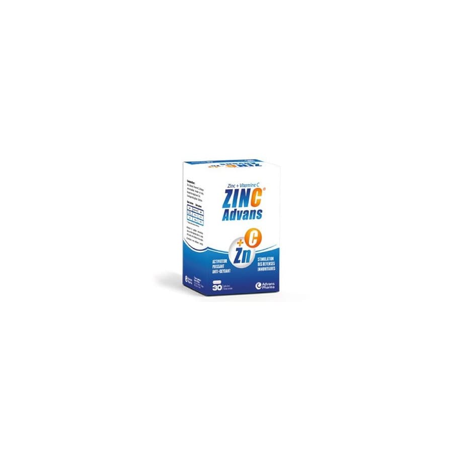 Zinc Zinc + Vitamine C 30 Gélules