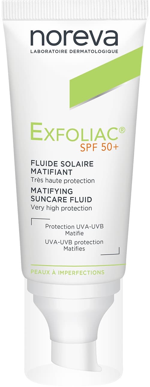 Noreva Exfoliac Fluide Solaire Matifiant SPF50+ 40ML