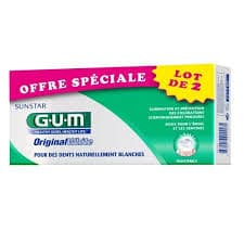 Gum Dentifrice Original White Lot de 2 x75 ML