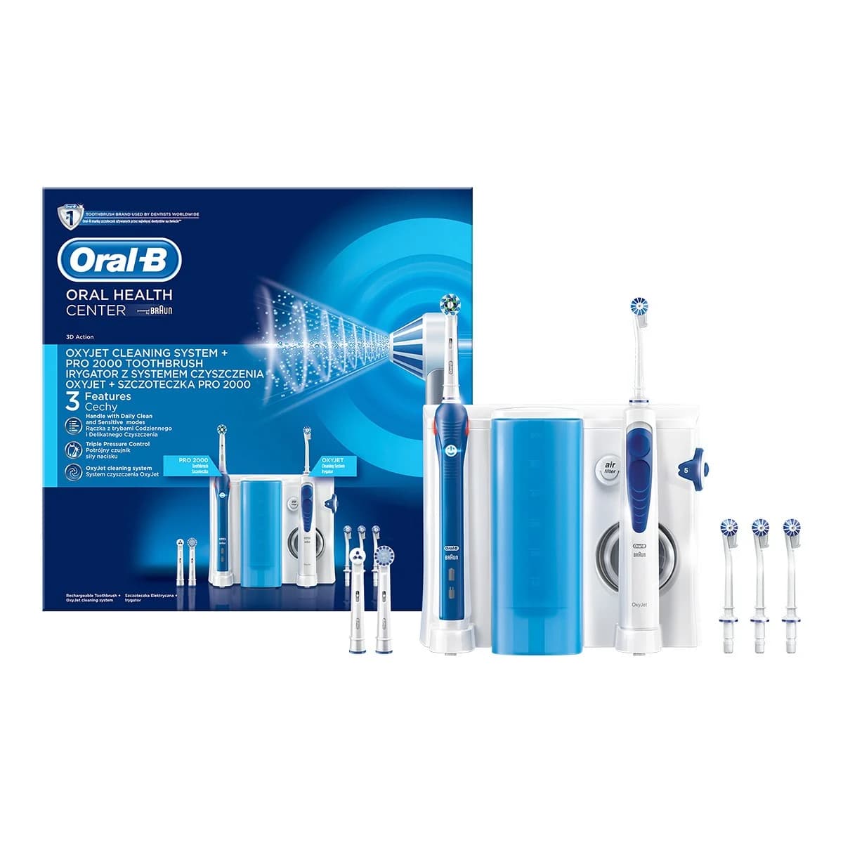 Oral-B Oxyjet Pro 2000 Brosse a Dents Electrique + Jet Dentaire