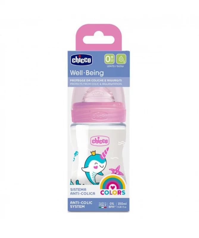 Chicco Biberon en Verre Fille Rouge 150ML