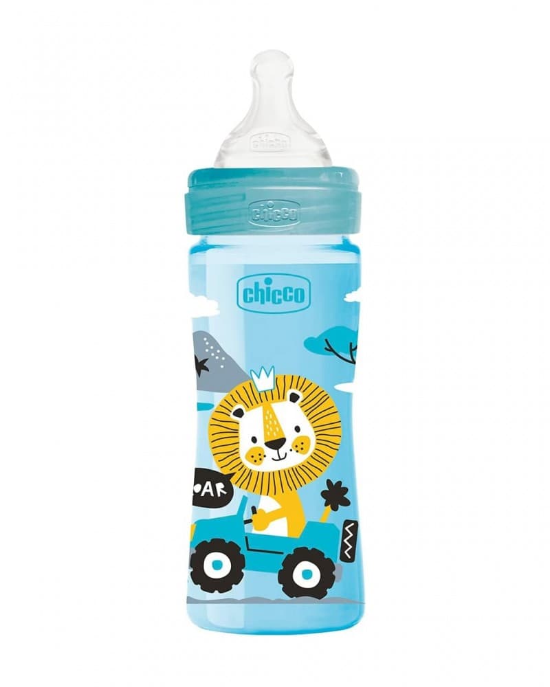 Chicco Biberon Plastique Bleu 250ML