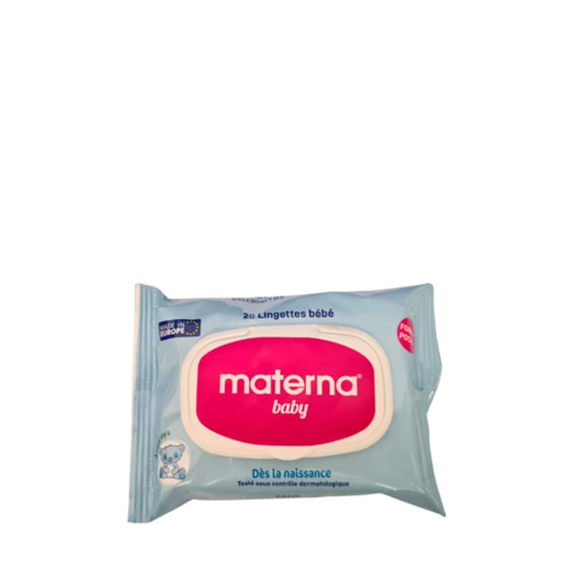 Materna Lingette Bebe Bleu 20 Pcs