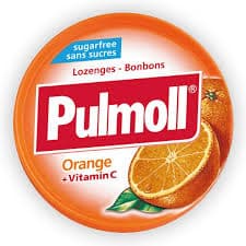 Pulmoll Orange + Vitamine C Pastilles sans Sucre 45G