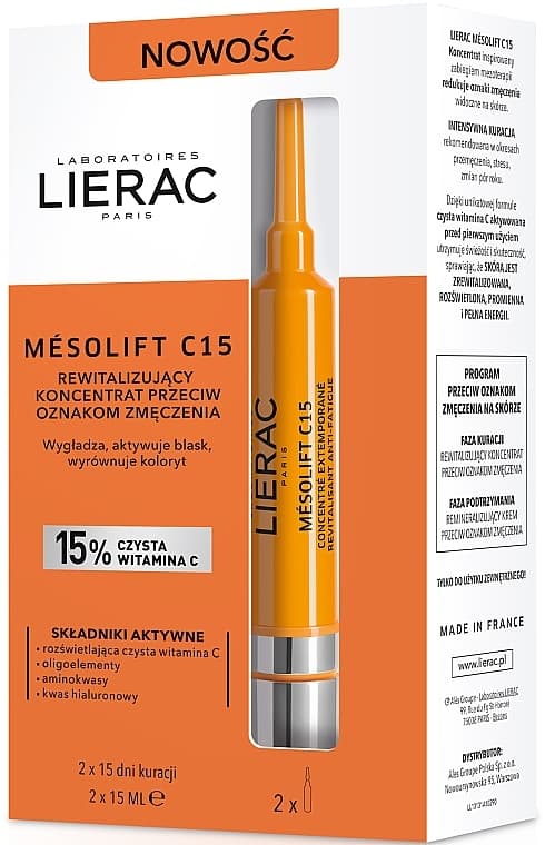 Lierac Mesolift C15 Concentre Extemporane 2X15ML