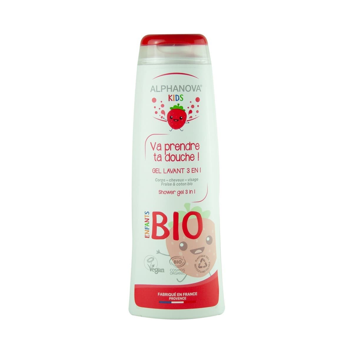 Alphanova Gel Lavant 3EN1 Fraise Bio 250ML