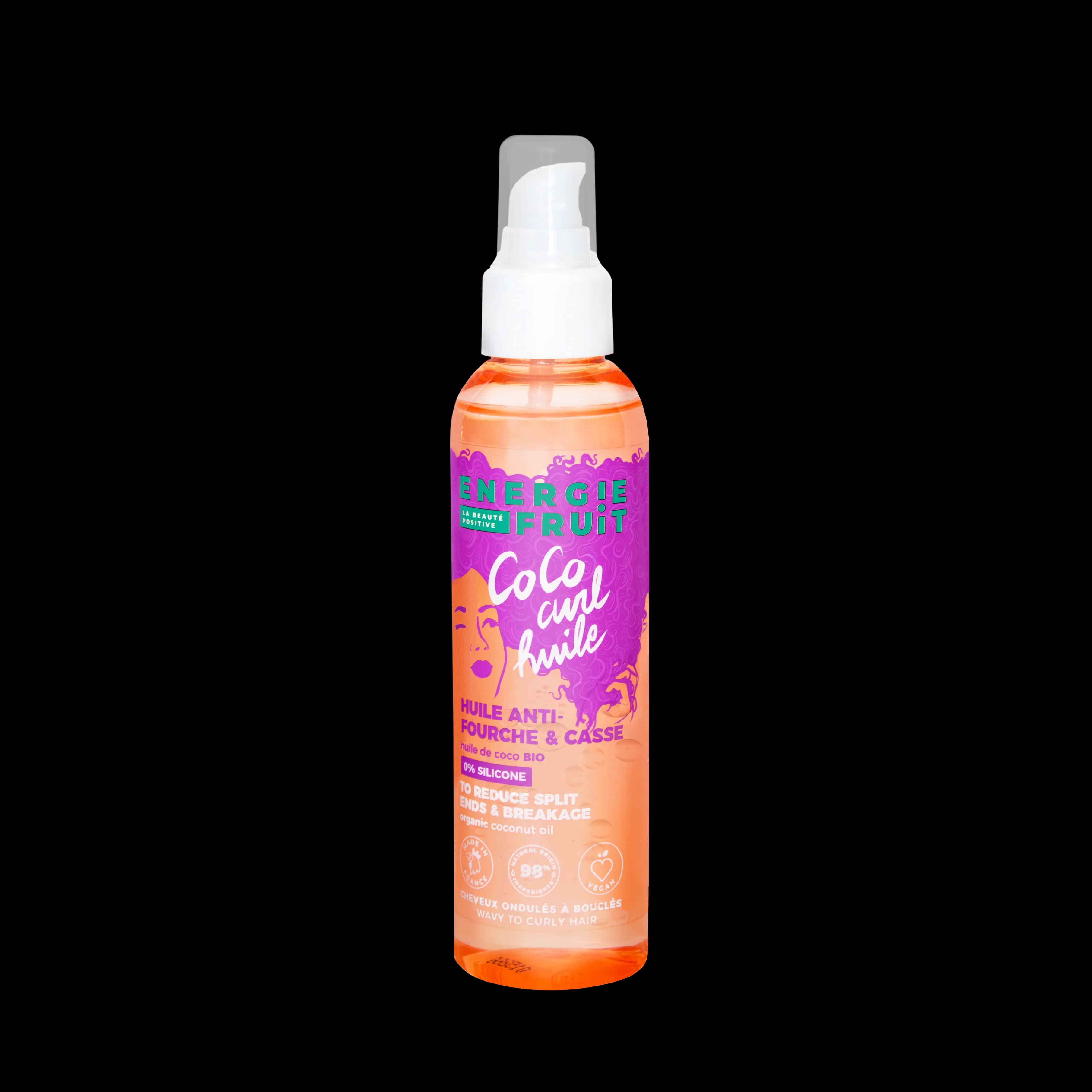 Energie Fruit Huile Anti Fourche et Casse Cheveux Boucles Coco Curly 150ML