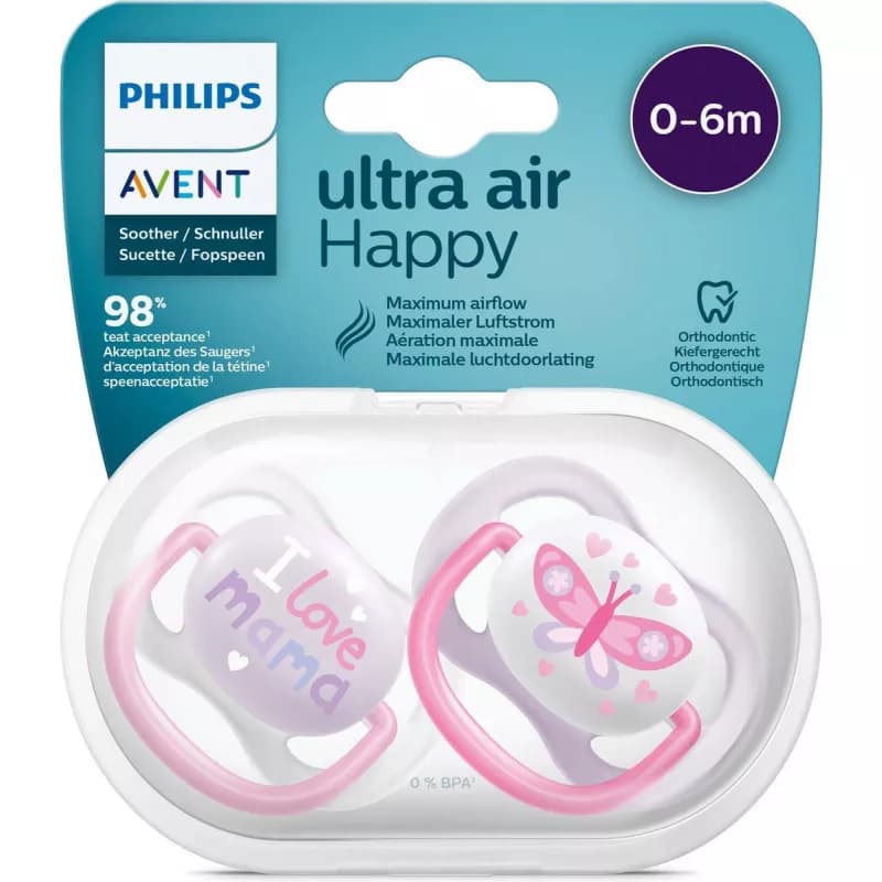 Avent Sucette Fille Ultra Air 0-6M SCF080/02