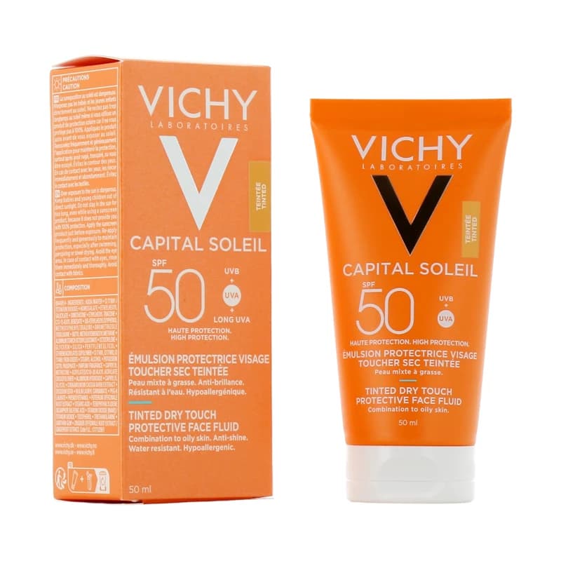 Vichy Capital Soleil Emulsion Toucher Sec Teintee SPF50+