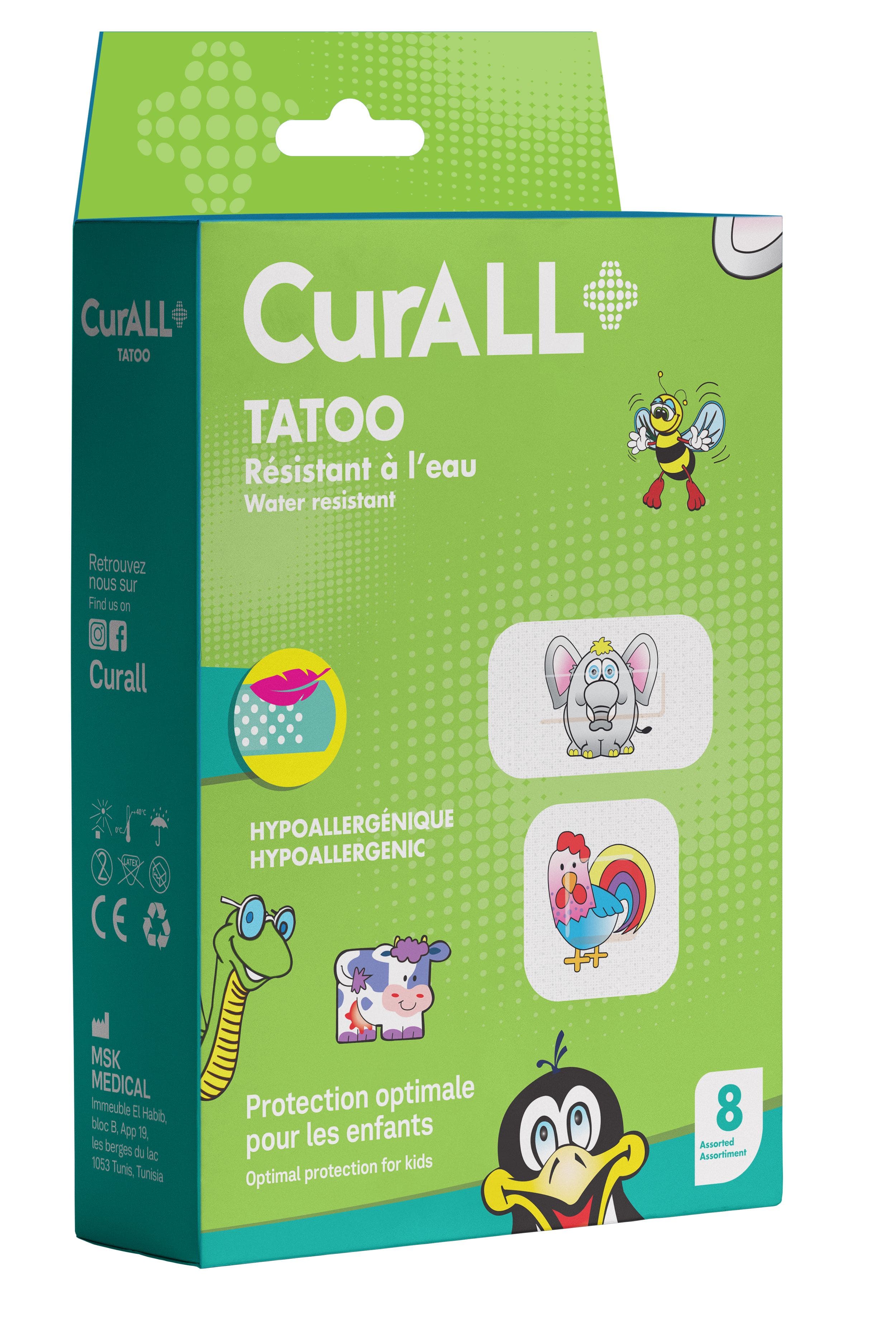 Curall Tatoo Pansement Resistant a L'eau BT 8