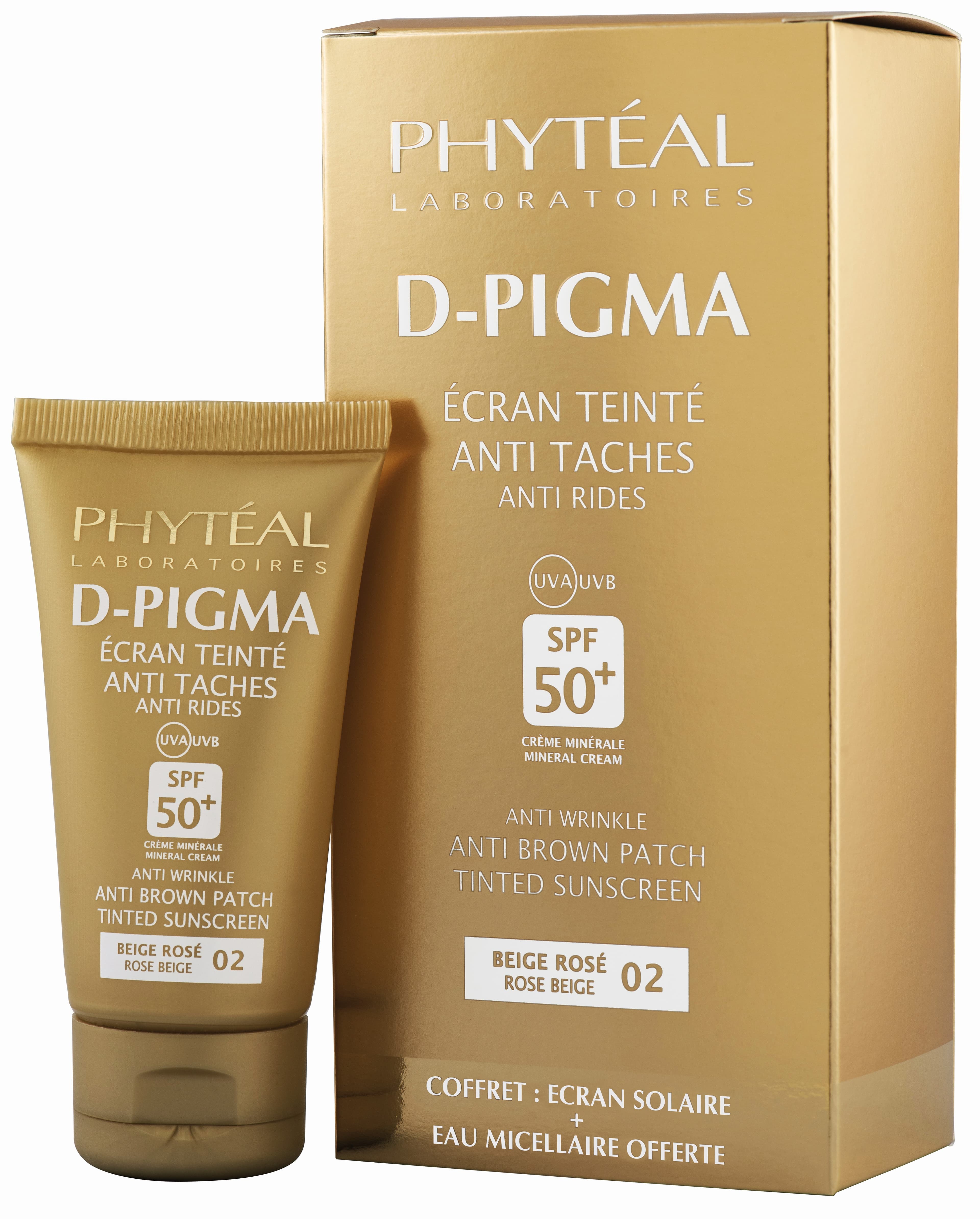 Phyteal Dpigma Ecran Teinté Rosé Spf 50+ Coffret, 50 Ml+
