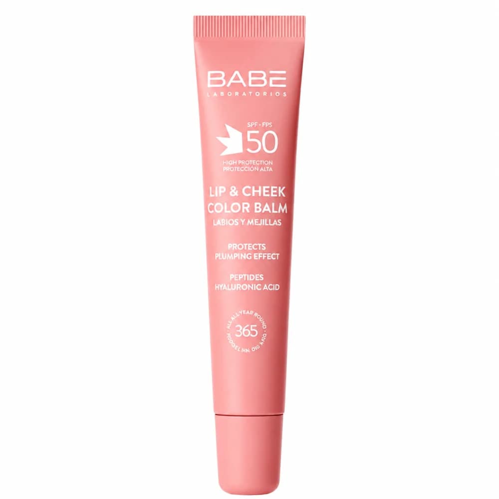 Babe Lip et Cheek Color Baume a Levres Repulpant SPF50 Rose 20 ML