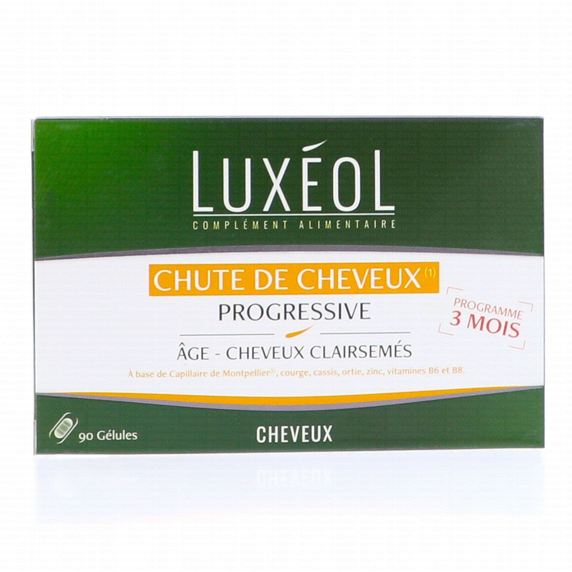 Luxeol Chute de Cheveux Progressive 3 Mois 90 Gelules