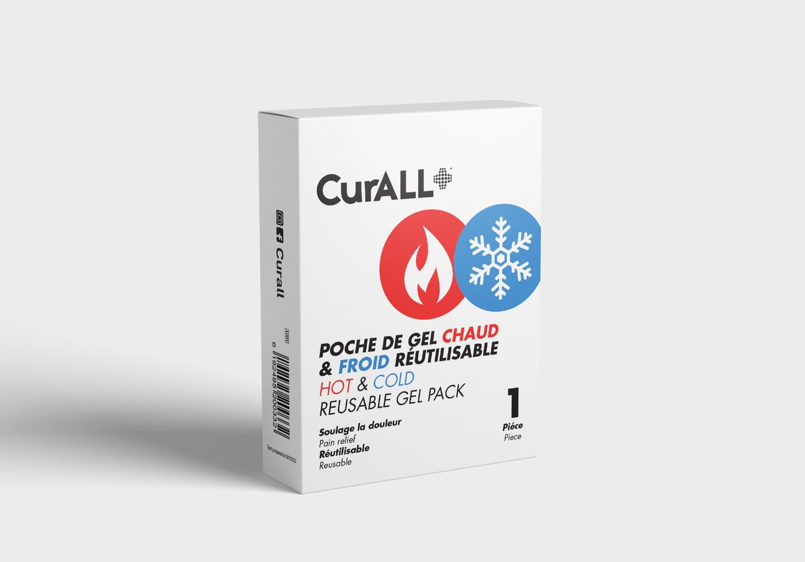 Curall Poche de Gel Chaud et Froid Reutilisable BT 1