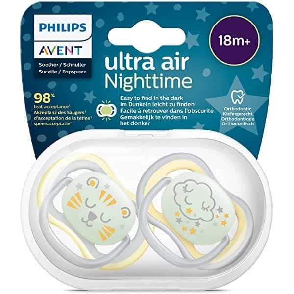 Avent Scf 376/01 Sucette Ultra Air Night Neutral 18M