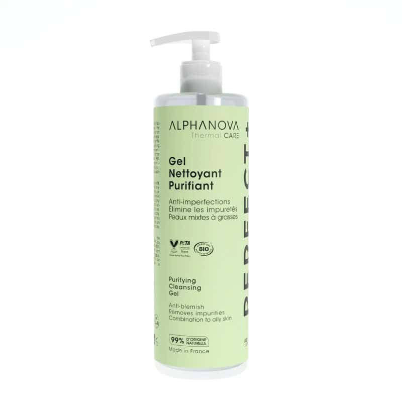 Alphanova Perfect + Gel Nettoyant Purifiant Anti Imperfections 99% Naturel 400ML
