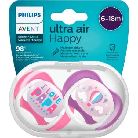 Avent Sucette Fille Ultra Air 6-18M SCF080/04